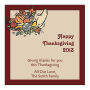 Thick Border Thanksgiving Square Labels 2x2